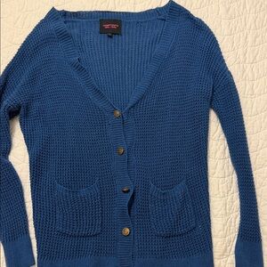 Elegant Blue Knit Cardigan for Women